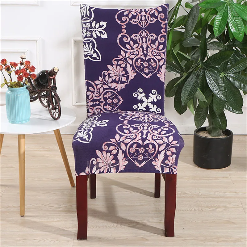 

Spandex Elastic Chair Covers for Dining Room Morden Jacquard Dining Slipcovers for Wedding Hotel Banquet