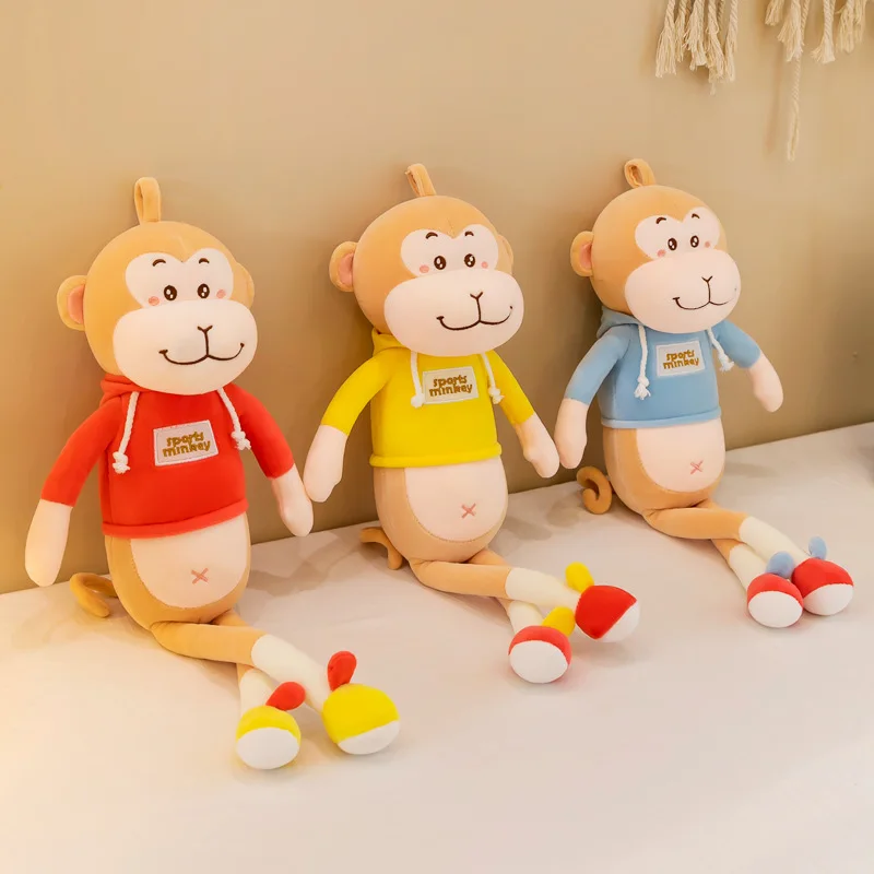 

cute monkey plush toy cartoon creative stuffed toys for car decorative pillows kids soft pillow doll Home accessories decorate