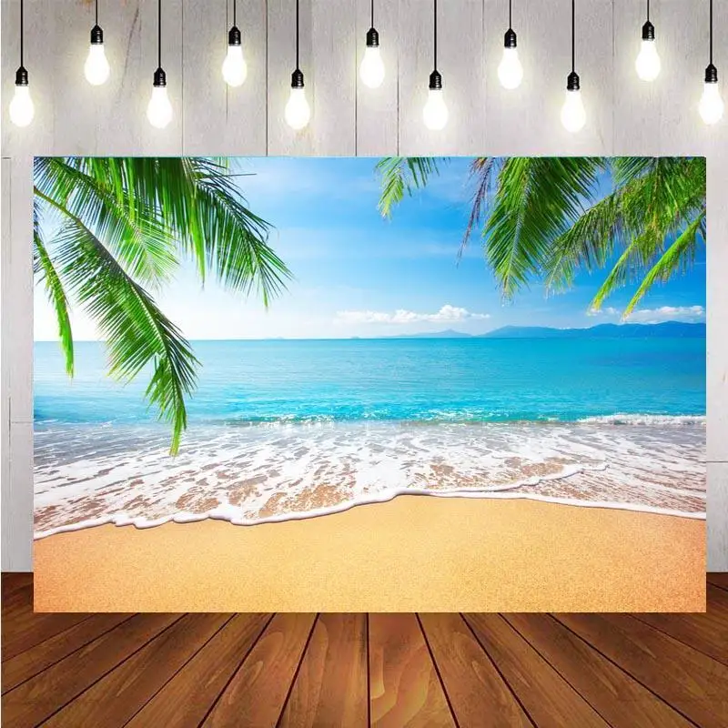 

Тропический пляж фон океан Остров морской пейзаж летняя свадебная фотография фон для фотостудии баннер