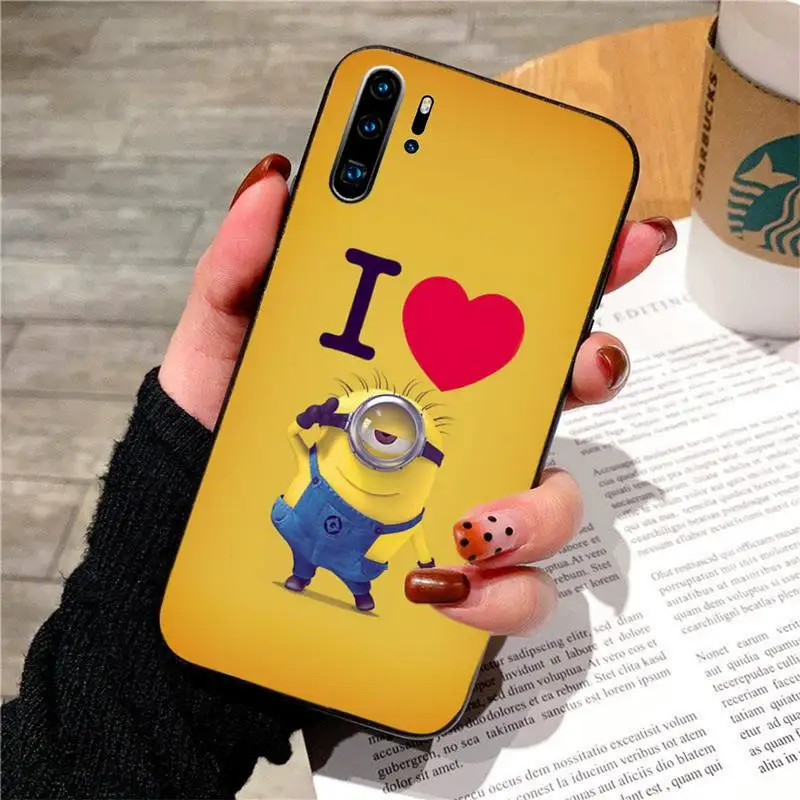 Милый мультяшный чехол с миньонами для huawei p20 p30 p40 pro mate 10 20 30 lite p smart y7 2019 plus nova