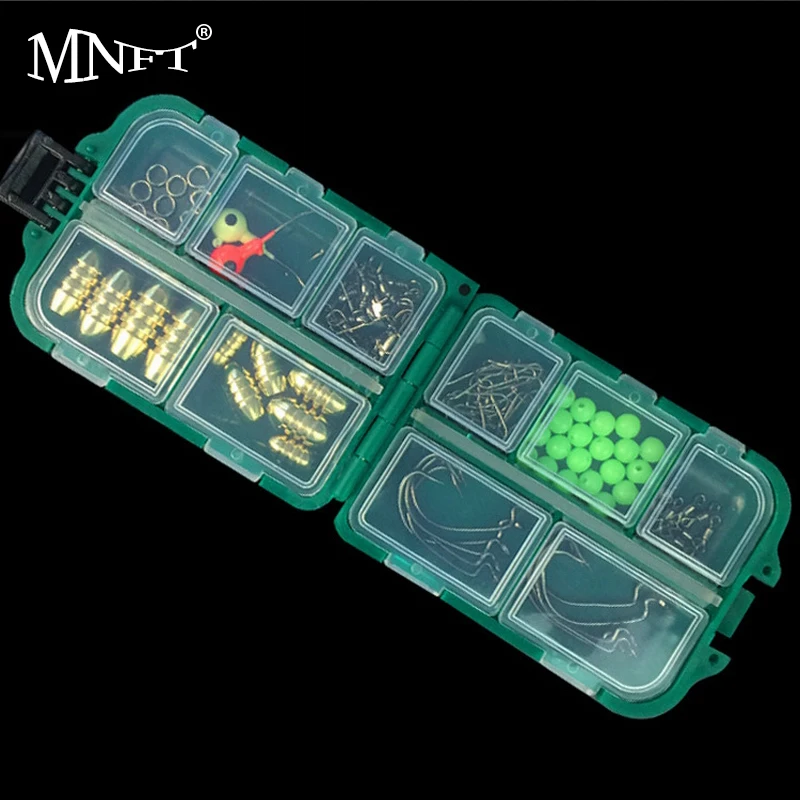 

MNFT 1 Useful Set Assorted Rock Fishing Kit Crank Hooks,Bullet Sinkers,swivels,Connector,fishing beads,Lead Head Hooks Combo box