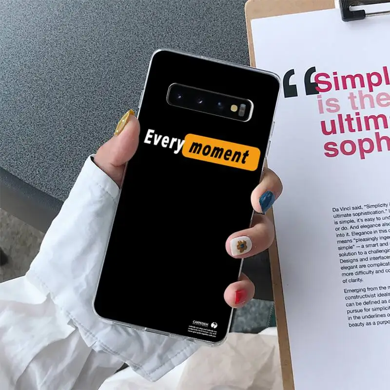 

Personal Greeting Phone Case For Samsung S10 S10e S8 S9 Plus S7 Edge Note10 9 8 Soft Transparent TPU Cove