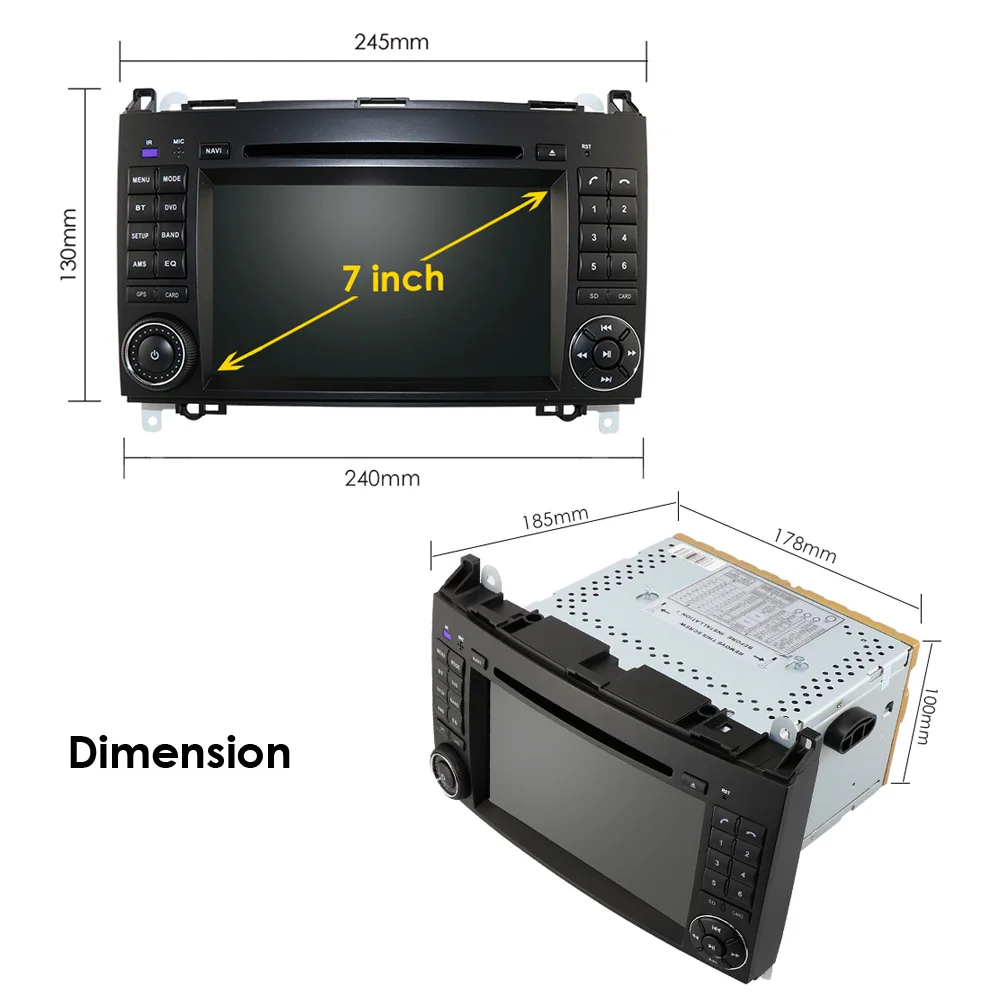 

2din Android10 Auto radio Car DVD multimedia for Mercedes Benz B200 A B Class W169 W245 Viano Vito W639 Sprinter W906 WIFI GPS