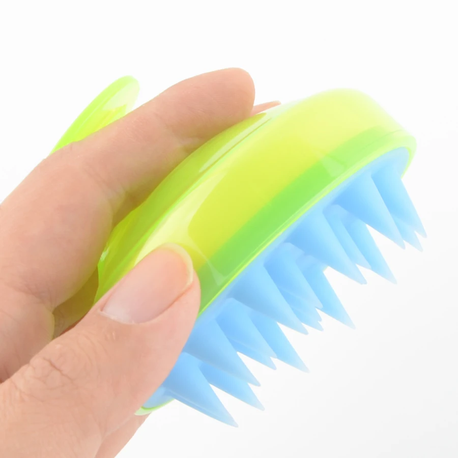 Массажная щетка для головы шампунь 10 цветов мягкий силиконовый массажер зубов