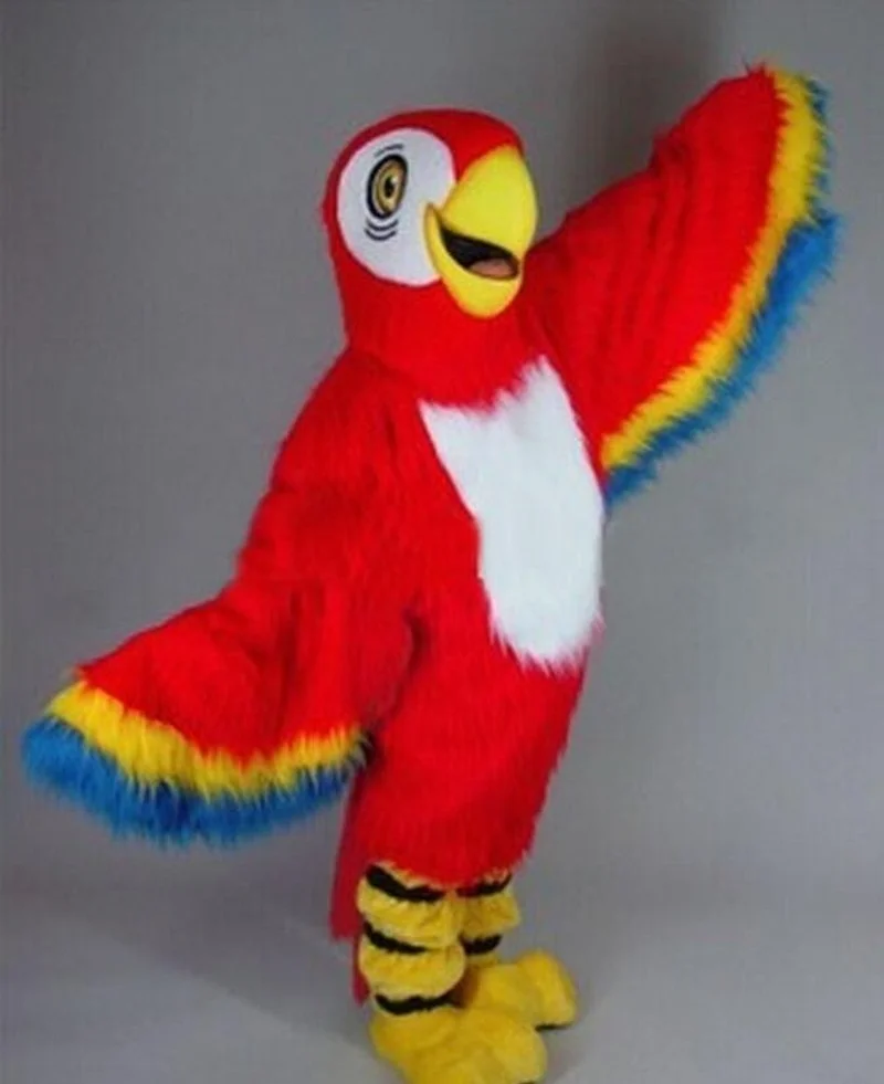 

Red Parrot Mascot Costume Suit Cosplay Party Fancy Dress Outfits Advertising Carnival Halloween Easter Festival Adults Parade A+
