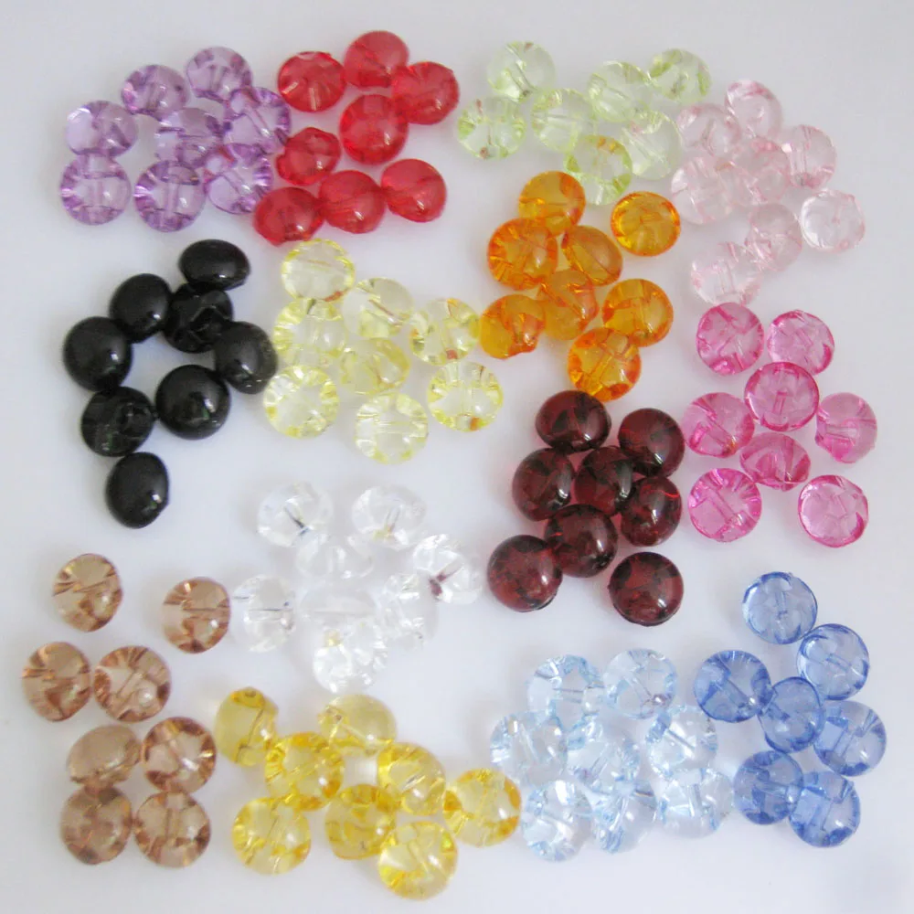 

NBNNKV Multicolors Clear Knot Buttons For Sweater Sewing Ornament 50Pcs 11.5MM Round Tailor Accessories