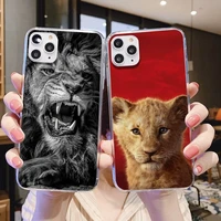 the lion king animal phone case for iphone 6 6s 7 8 plus x xr xs 11 12 mini pro max transparent fundas cover