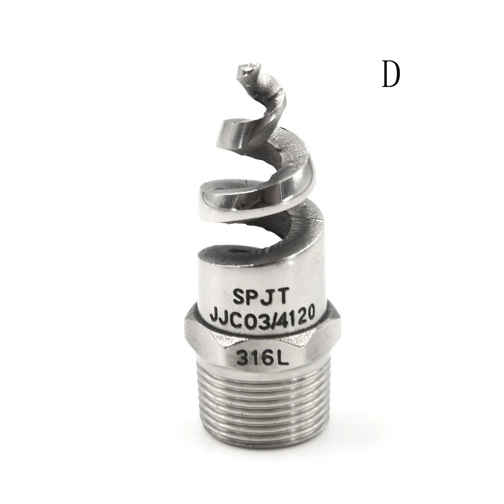

1/4" 3/8" 1/2" 3/4" 316 Stainless Steel Spray Sprinkler Head Spiral Cone Atomization Nozzle Spray Sprinkler Head