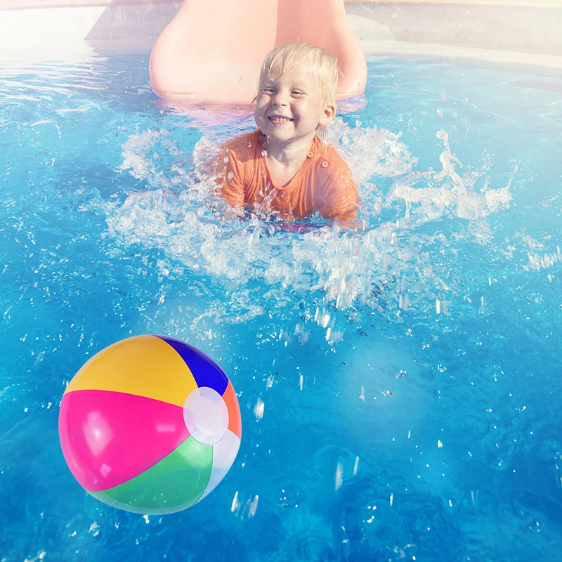 

1-3pcs 10inch Inflatable Beach Ball Rainbow-Color PVC Water Balloon Summer Pool Party Outdoor Beach Sport Ball Kids Toy
