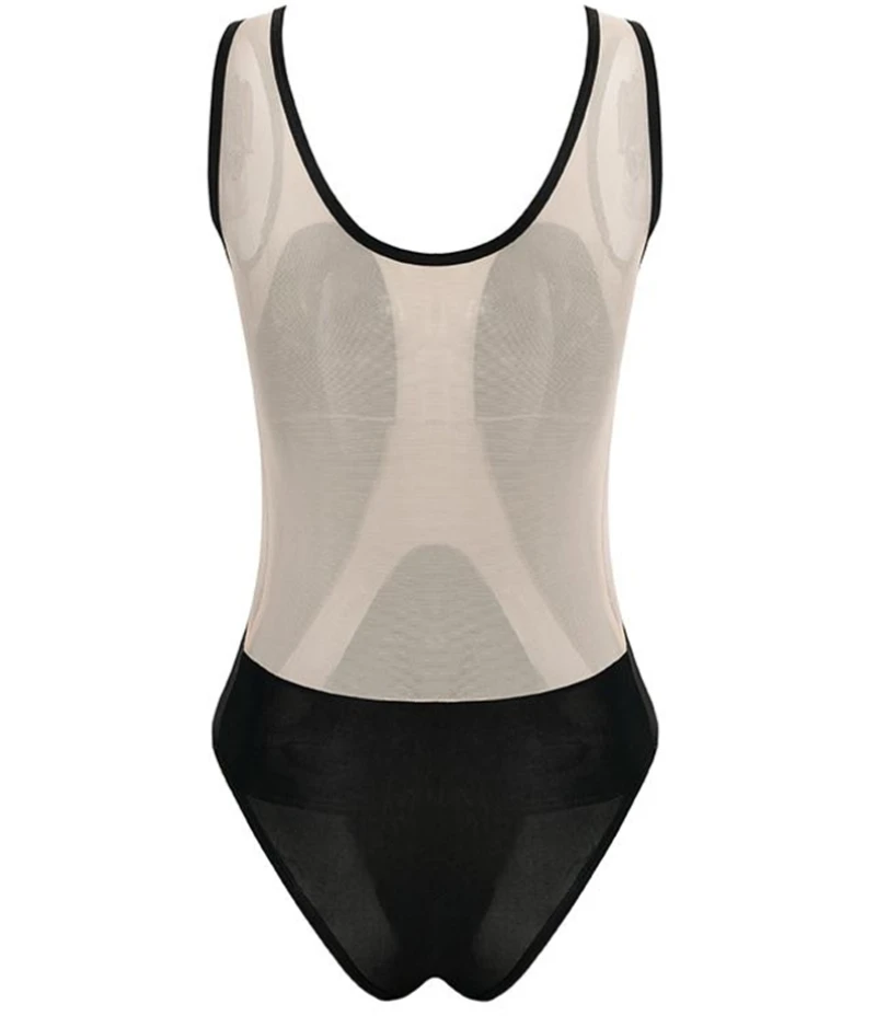 

Black Monokini Mesh Transparent Sheer Women Sexy See Through High Cut Bodysuit Thong Bathing Suit Swimwear Female One-piece Suit