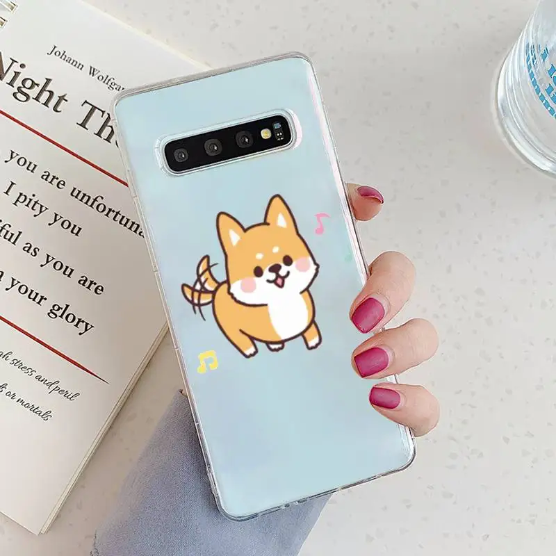

Cute Cartoon Dog Phone Case Transparent for Samsung A71 S9 10 20 HUAWEI p30 40 honor 10i 8x xiaomi note 8 Pro 10t 11