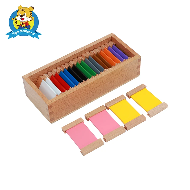 Цветные планшеты Монтессори (2-я коробка) игрушка из бичевого дерева | Игрушки и