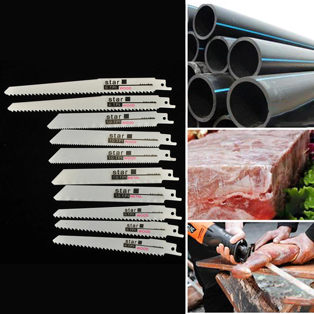 10 шт./компл. 6 &quot8&quot возвратно-поступательная пила набор лезвий для дерева