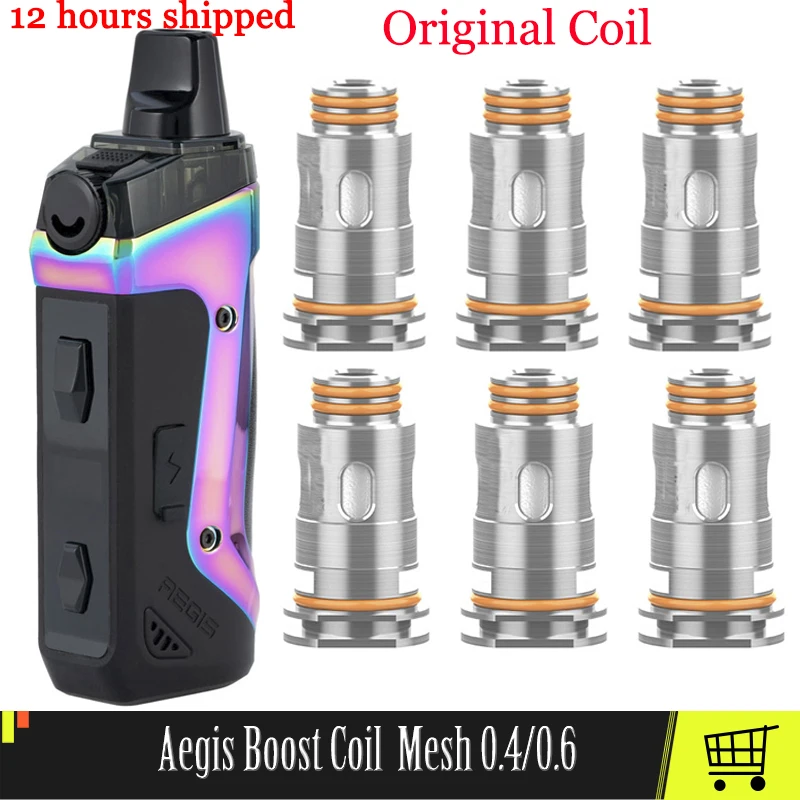 

Original Geekvape Boost Coil Head 0.4 0.6ohm Mesh Vape Coils For Aegis Cartridge Pods Electronic Cigarette Core