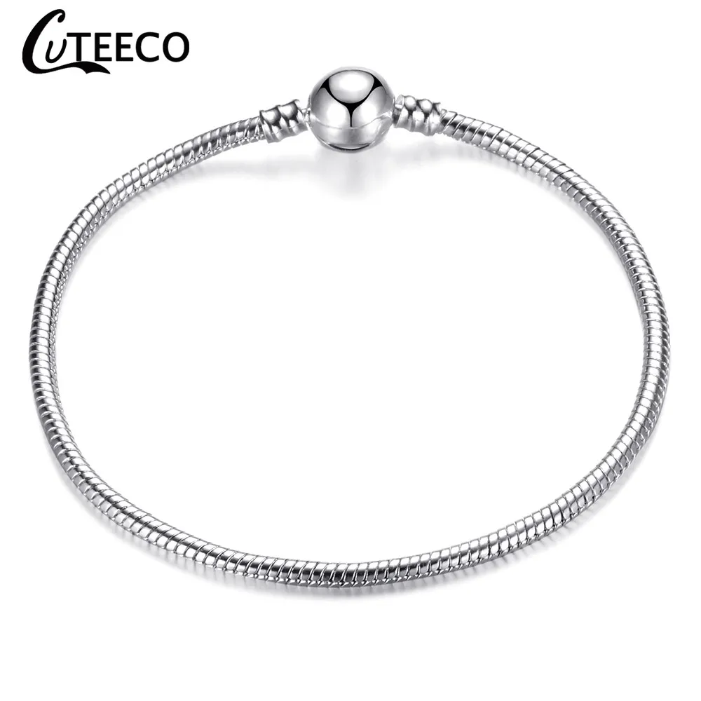 CUTEECO Высокое качество 17 21 см Браслет Подвески Европейская мода змея цепь сердце