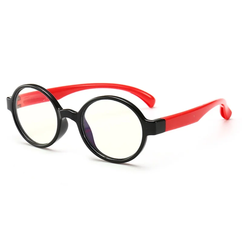 

Glasses Anti-Blue Men Women Children fashion wild retro Round Frame flat mirror