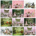 Фон для фотосъемки новорожденных с изображением весеннего цветка леса сказочного портрета торта детского дня рождения Декор для вечерние