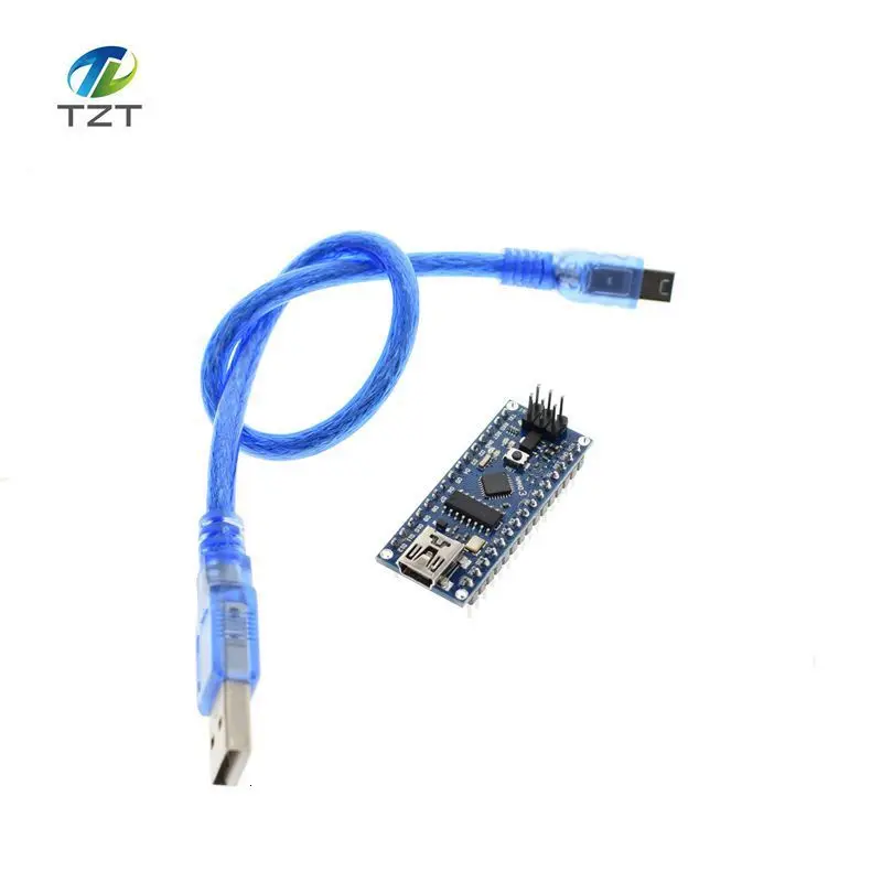 Nano Mini USB с Загрузчиком совместимый для Arduino Nano 3,0 контроллер CH340 USB драйвер 16 МГц Nano v3.0 ATMEGA328P - Цвет: 328P-mcu with wire
