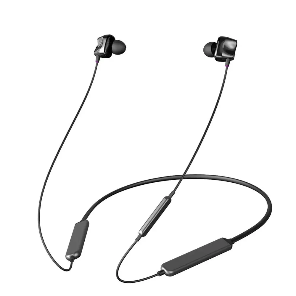 Tourya S7, беспроводные наушники, Bluetooth 5,0, спортивные наушники, 30 H, время воспроизведения, четыре привода, гарнитура с шейным ремешком для телефона, спорт - Цвет: Grey Black