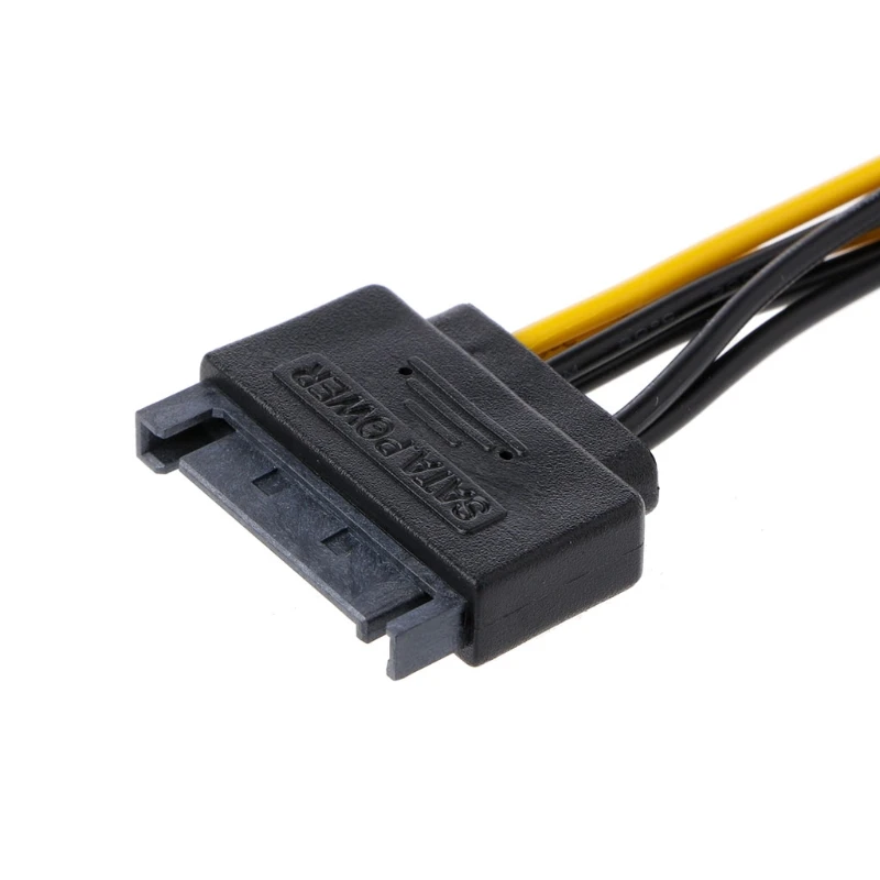 Кабель питания для видеокарты PCI-E Male 15 контактов SATA Male-8Pin(6 + 2) 20 см | Компьютеры и