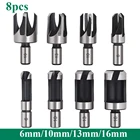 Сверло по дереву, 58 дюйма, 12 дюйма, 38 дюйма, 14 дюйма, 8 шт.