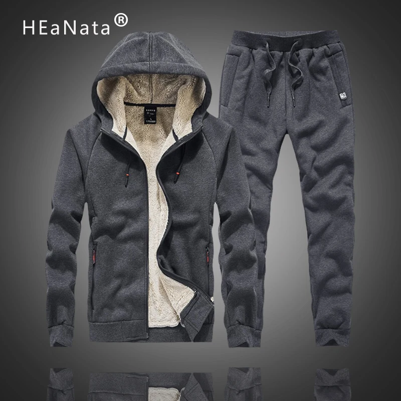 Зимний кашемировый свитер спортивный костюм для мужчин свободный отдыха из двух