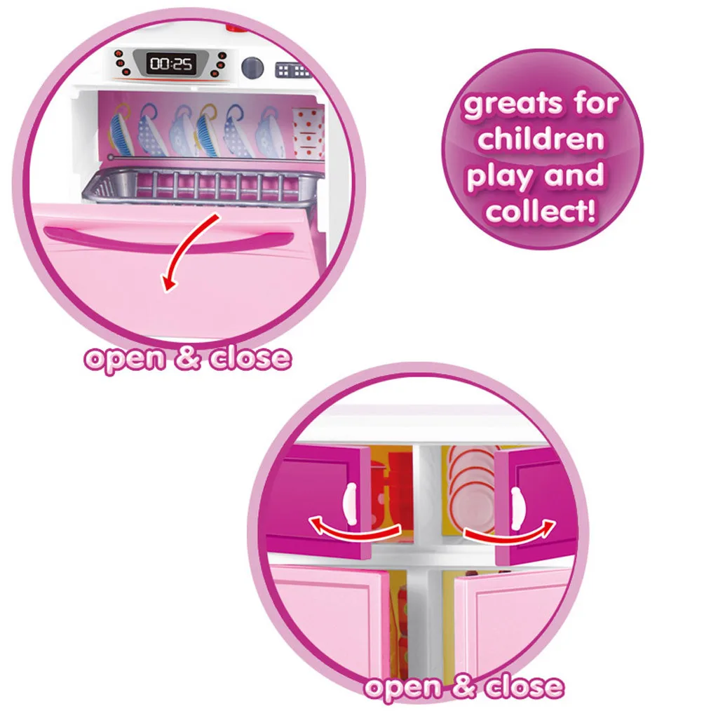 

Simulation Kitchen Cabinets Set Children Pretend Play Cooking Tools Mini Dolls Dollhouse Bread Cake Macaron Pretend Play #10