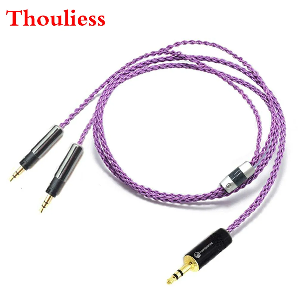 Thouliess HIFI 1/4 6 35 мм TRS 3 5 стерео 8 ядер 7N OCC посеребренный R70X обновленный кабель для
