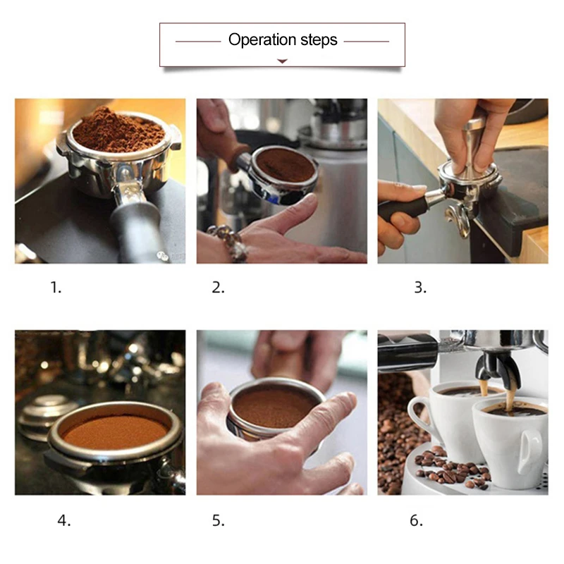 

Bottomless Coffee Portafilter 54/58mm Coffee Machine Handle with Red Rosewood Handle for Barsello LEHEHE XH8Z