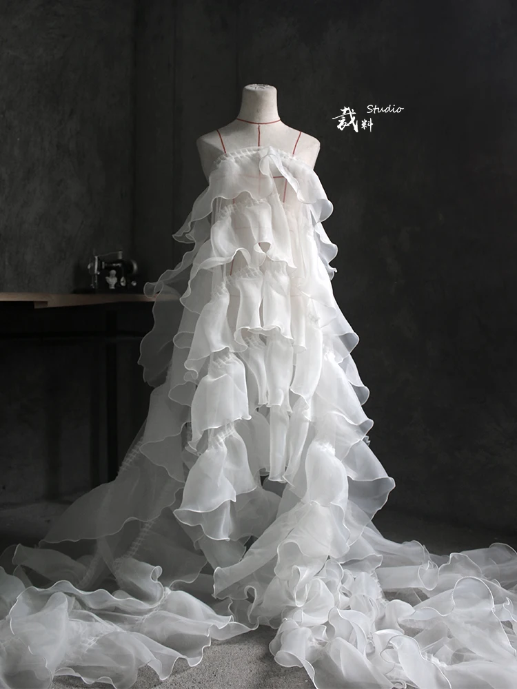 Кружевная дизайнерская ткань Peng с крупными волнами для лоскутного шитья|Ткань| |