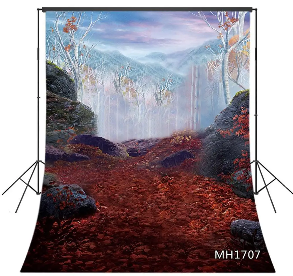 Фантазийный туман лес пейзаж детский сказочный мир Дети Малыши фотография фоны