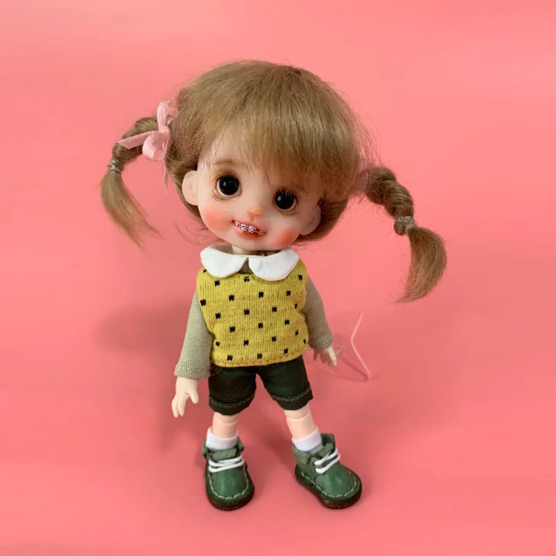 Ob11 Детская Одежда BJD девочка голова GSC простой жилет мягкая глина рука Кукла тело