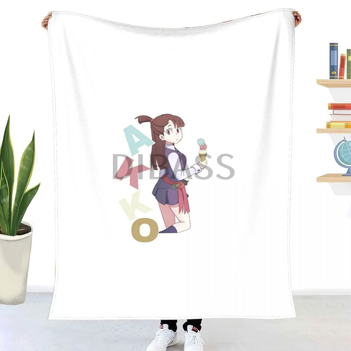 

AkkoLittle Witch Academia Throw Blanket 3D Printed Flannel Throw Blanket
