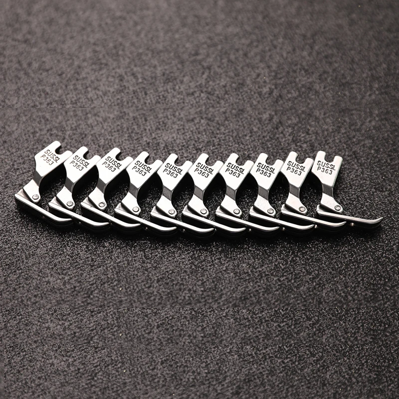 

10pcs Industrial Sewing Machine Presser Foot Flatcar 0.3 Presser Zipper Foot Steel Presser Foot
