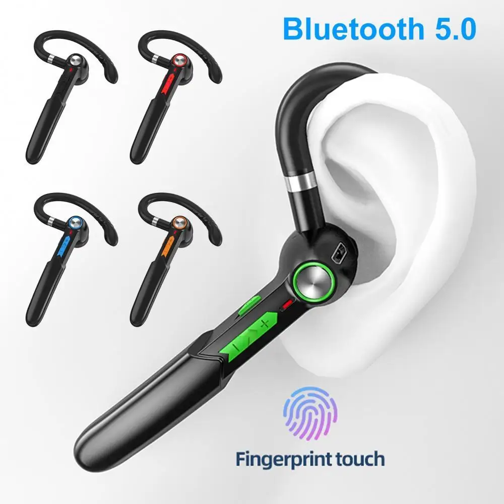 

ME-100 Wireless Bluetooth 5.0 Rotatable Single Ear Hook Earphone with Microphone Sports Music Call