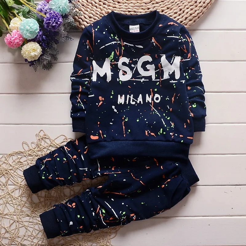 

Jargazol Spring Baby Boys Clothing Set Letter Printed Top&pants 2 Pieces Autumn Toddler Children Clothes Fashion Kids Outfits