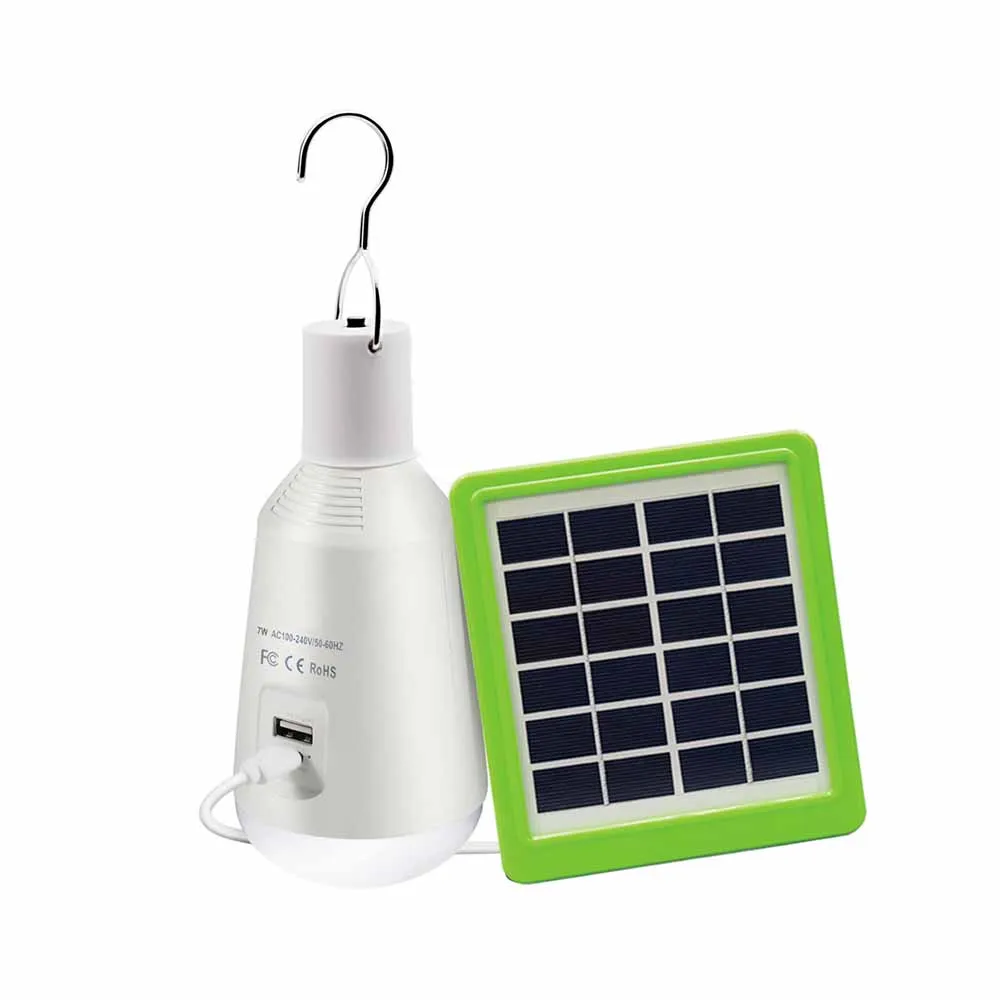 

7W многофункциональная перезаряжаемая лампа E27 + 2W солнечная панель аварийная лампа перезаряжаемая лампа тент светильник Подвесная лампа