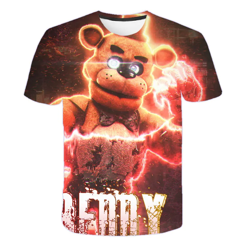 

4 To 14 Years kids t shirt Fnaf t-shirts 3d printed Five Nights at Fredy boys girls fashion short sleeve tshirts Child t-shirt