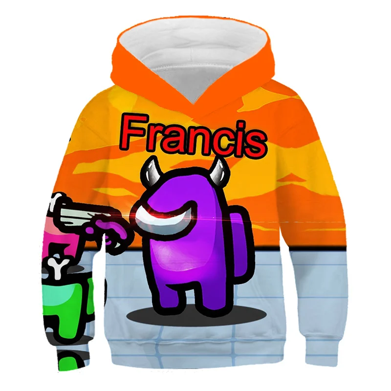

2021 Spring And Autumn Children Clothing 3D Anime Among-Us Hoodie Sweatshirt Baby Kids Boy And Girl Clothes Cartoon Long Sleeve