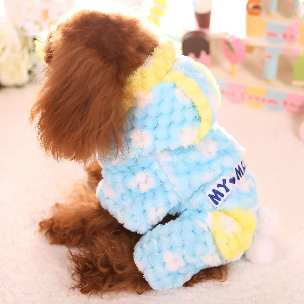 Осенне зимняя одежда для домашних животных Новая Толстая четырехногая хлопковая