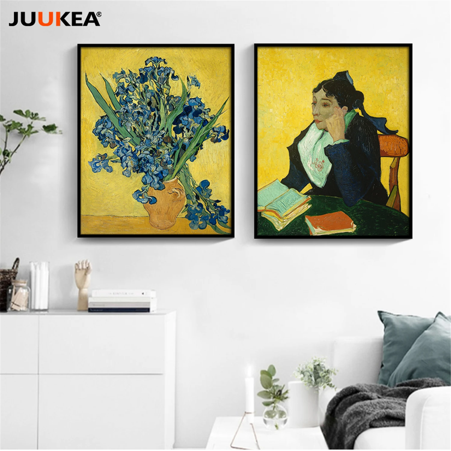 Картина мадам Джозеф Мишель гину ирисес Мэй Винсент Ван Гог желтая любовь