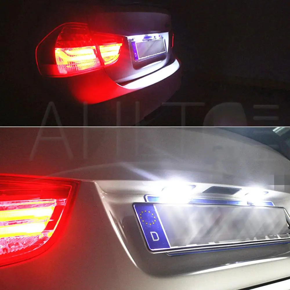 

2PC Apmatauto For BMW E53 Led License Plate Light 18SMD White 12v Number Plate Lamp Bulbs For BMW E53 Reverse Strobe Brake Light