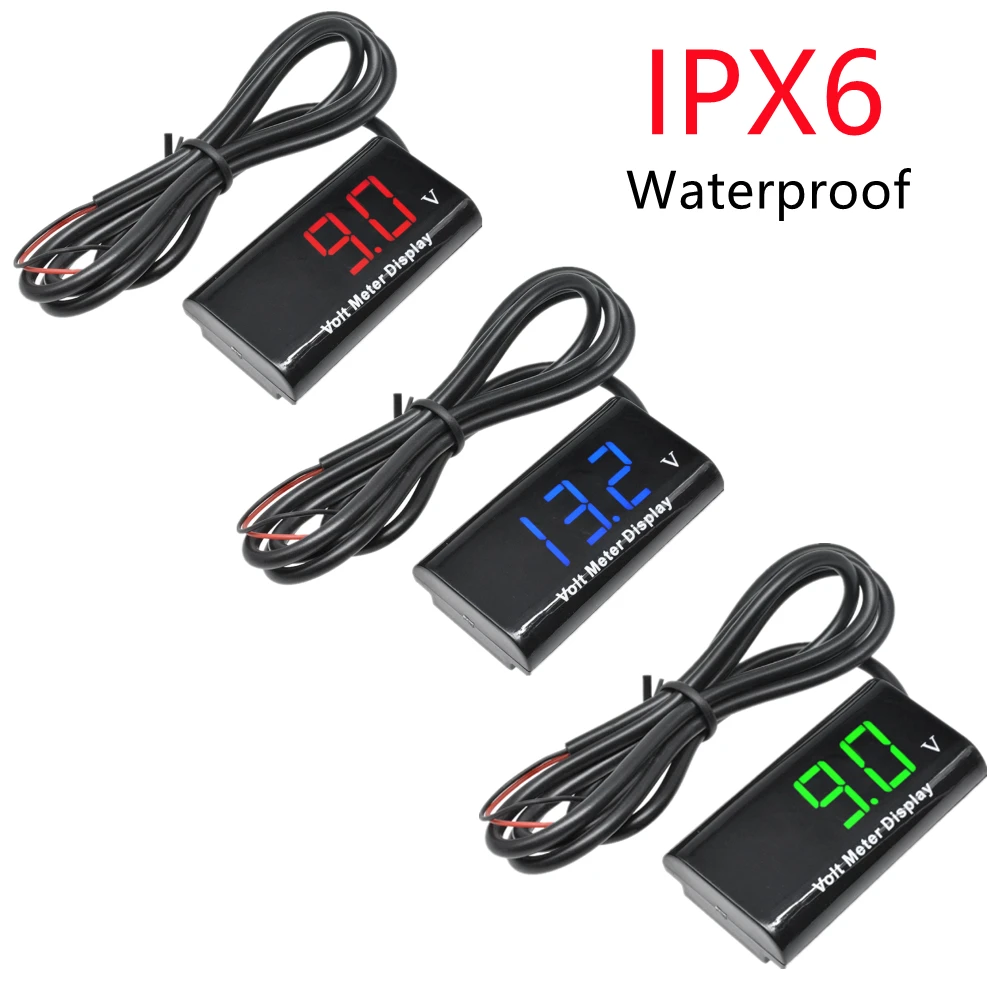 Цифровой вольтметр автомобильный измеритель напряжения свинцово-кислотного