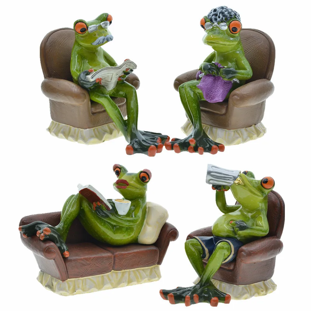 

Resin Leggy Frog Figurines Nordic Creative Animal Statues for Interior Sculpture Home Desktop Living Room Decoration