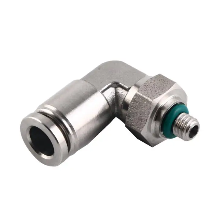 

Pneumatic 4mm 6mm Tube Hose Push In M5 M6 BSPP Thread stainless steel 304 elbow fitting