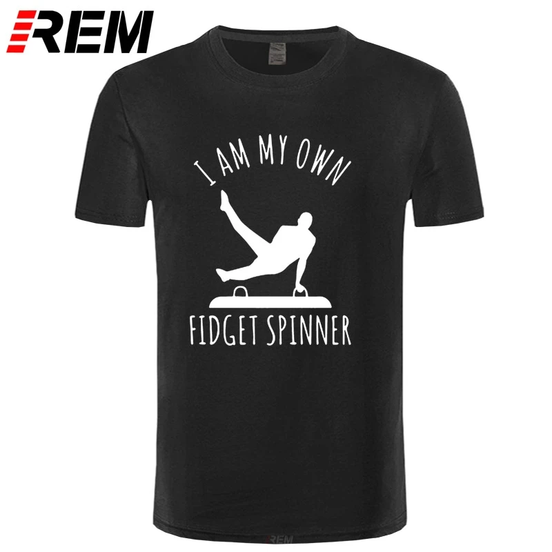 Футболка мужская гимнастическая поммель хлопок смешной Повседневный Топ с