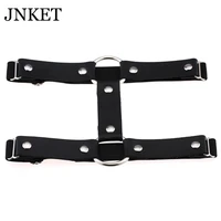 jnket new punk women sexy garters double row leg straps pu leather steam punk leg ring suspenders harness adjustable size