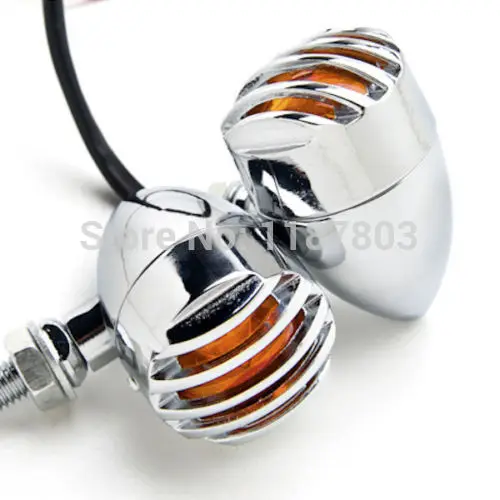 Хромированные сигнальные огни для Harley Dyna Sportster XL Fat Boy Honda VT VTX Shadow Spirit Velorex Deluxe 600 750