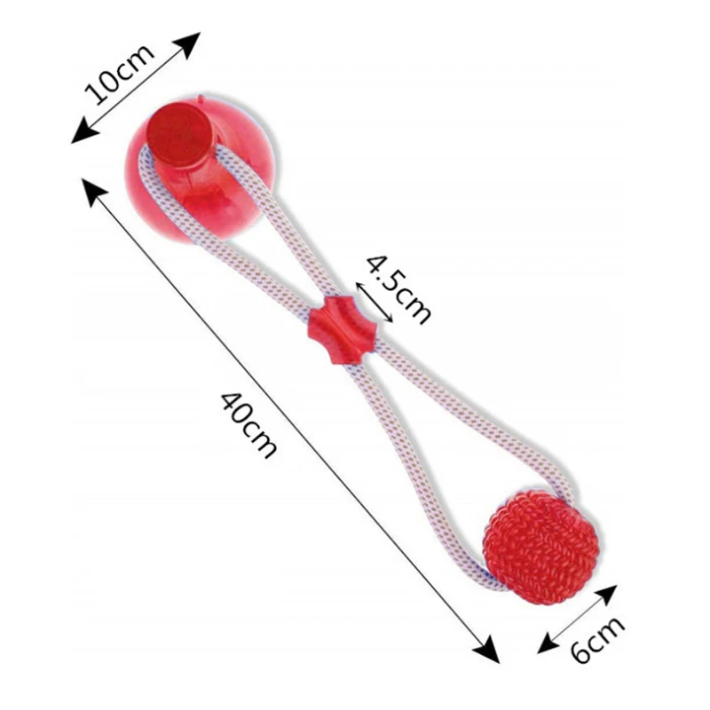 

Pet Dog Interactive Suction Cup Push Ball Elastic Ropes Puppy Molar Bite Toy Tug Rope Ball Chew Toys Tooth Cleaning Pet Supplies