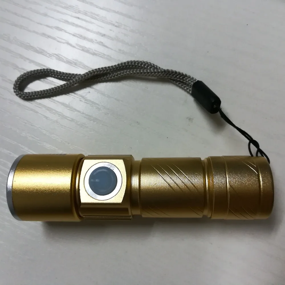 Мини USB Перезаряжаемый светодиодный фонарик 3 режима масштабирования мощный Lanterna